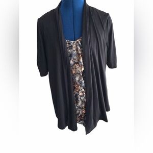 Notations Elegant Black Women's layered blouse